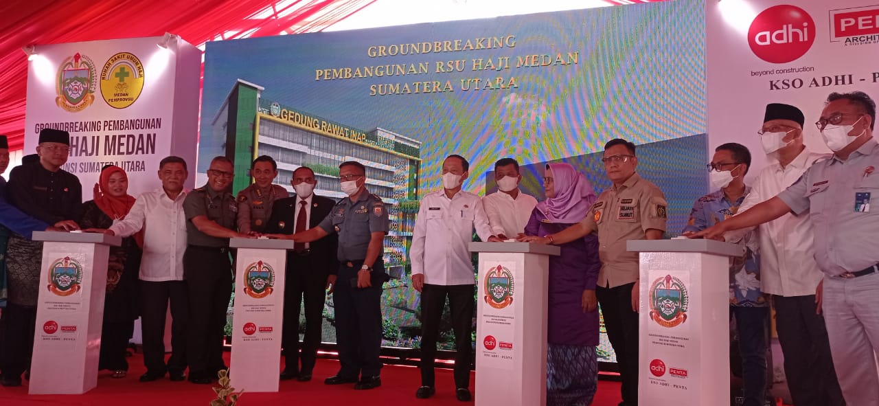 Groundbreaking Tower I RS Haji Medan, Gubernur Edy Rahmayadi ...