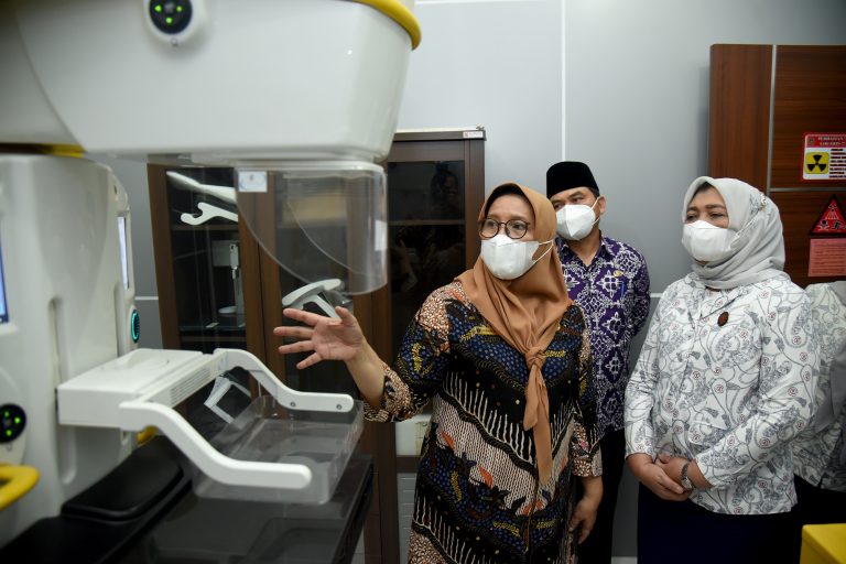 Nawal Lubis Tinjau Alat Pemeriksaan Mammography