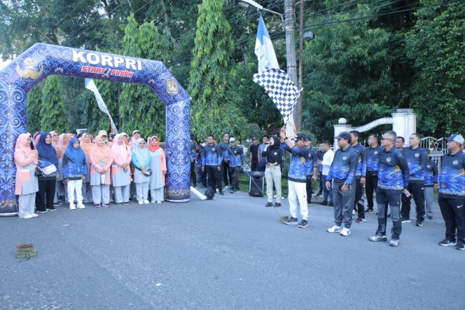 
					Semarak HUT Korpri ke-53, DPK Korpri Asahan Gelar Gerak Jalan Santai