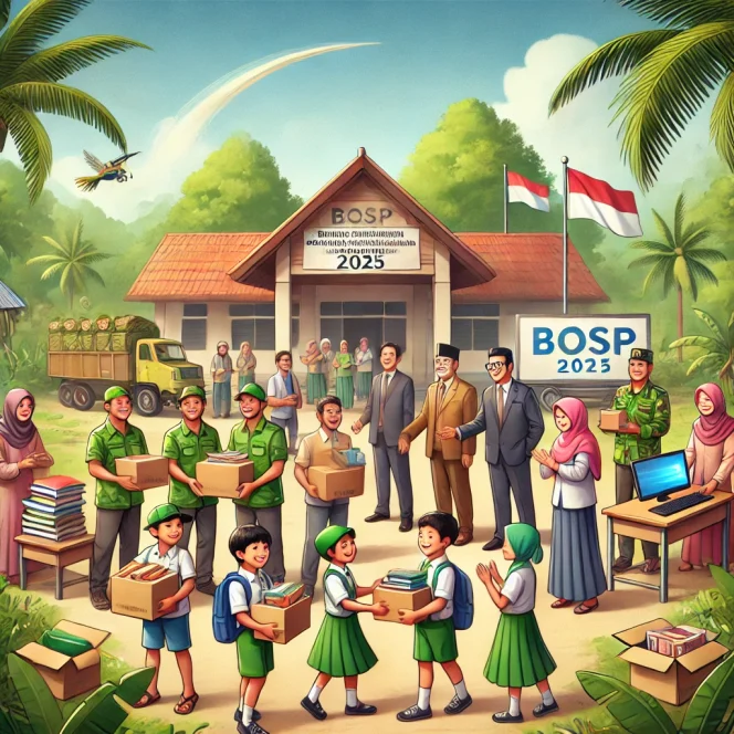 
					Ilustrasi penyaluran dana BOSP 2025. (Dibuat oleh ChatGPT AI)